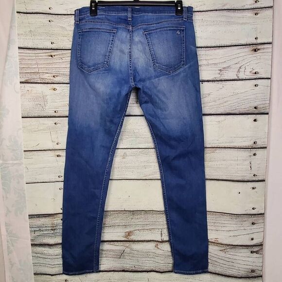 Rag & Bone Fit 1 Skinny Leg Jeans Men’s Size 36 Medium Wash Button Fly - Picture 3 of 8